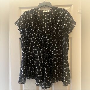 Cato Black and White Polka
Dot Blouse